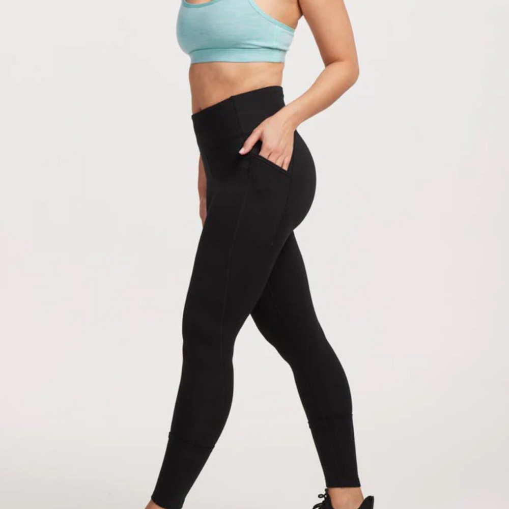 Woolx McKenna Black Merino High-Waisted Women's Leggings